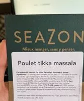 Mängden socker i Seazon Poulet tikka massala