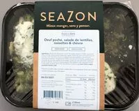 Mängden socker i Œuf poché, salade de lentilles, noisettes et chèvre