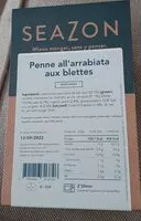 Mängden socker i Penne all'arrabiata aux blettes