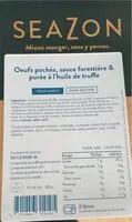 Mängden socker i oeufs pochés, sauce forestière et purée à l'huile de truffe