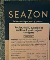 Mängden socker i Poulet fusilli aubergines confites et pesto cajou-courgette