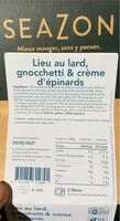 Mängden socker i Lieu au lard, gnocchetti & crème d’epinards
