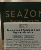 Mängden socker i Maquereau d’Andalousie aux légumes