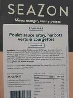 Mängden socker i Poulet sauce satay, haricots verts & courgettes