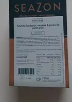 Mängden socker i Falafels boulgour carottes et purée de petits pois