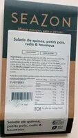Mängden socker i Salade de quinoa, petit pois. Radis rose & houmous