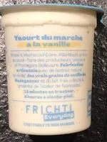 Mängden socker i Yaourt du marché à la vanille