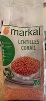 Mängden socker i Lentilles corail