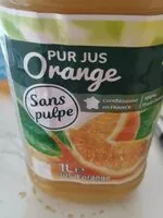 Mängden socker i Pur jus orange sans pulpe