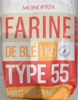 Mängden socker i Farine de blé T55