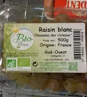 Mängden socker i Raisins blanc