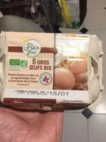 Mängden socker i 6 gros oeufs bio