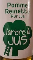 Mängden socker i L'arbre à jus Pomme reinette pur jus La bouteille de 1 litre