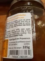 Mängden socker i Confiture extra aux mirabelles