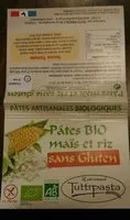 Mängden socker i Pâtes BIO maïs et riz sans Gluten