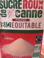 Mängden socker i Sucre roux de canne