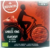 Mängden socker i 20 sablés fins chocolat et fèves de cacao