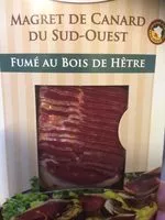Mängden socker i Magret de canard du sud ouest fumé au bois d'hêtre