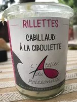 Mängden socker i Rillettes cabillaud a la ciboulette