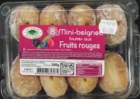 Mängden socker i Beignets fourrés fruits rouges