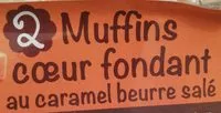 Mängden socker i 2 Muffins cœur fondant