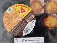 Mängden socker i Mini muffins coeur fondant au caramel beurre salé