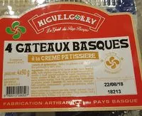 Mängden socker i Gâteaux basques a la crème pâtissière