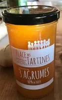 Mängden socker i Place des tartines 3 Agrumes