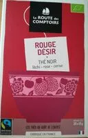 Mängden socker i Rouge désir Thé noir litchi rose cerise