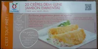 Mängden socker i 20 crêpes demi-lune jambon emmental