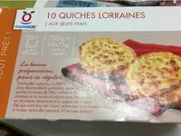 Mängden socker i 10 quiches lorraines aux oeufs frais