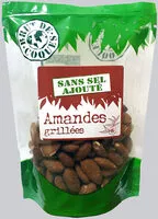 Mängden socker i Amandes grillées sans sel ajouté