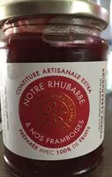 Mängden socker i Confiture artisanale extra Rhubarbe & Framboises