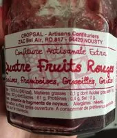 Mängden socker i Confiture quatre fruits rouges