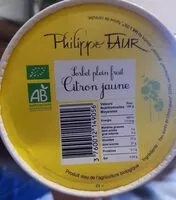 Mängden socker i Sorbet plein fruit Citron jaune