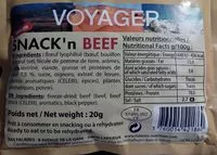 Mängden socker i Snack'n Beef