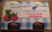 Mängden socker i Yaourt au lait entier sucré aux fruits FRAMBOISE