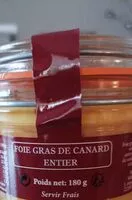 Mängden socker i Foie gras de canard entier