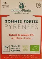 Mängden socker i Gommes fortes Pyrénées