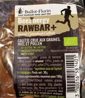 Mängden socker i Beez'nergy Raw Bar Sucré