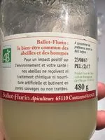 Mängden socker i Miel D'acacia Bio 500G - Doux Et Raffiné - Ballot-flurin