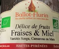 Mängden socker i Délice de fruits Fraises et Miel