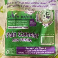 Mängden socker i Pain complet aux raisins