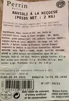Mängden socker i raviolis perrin