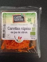 Mängden socker i Carottes râpées au jus de citron