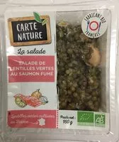 Mängden socker i Salade Lentilles vertes Au Saumon Fumé