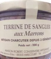 Mängden socker i Terrine de sanglier aux marrons