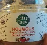 Mängden socker i Houmous lingots blancs, tomates, herbes de Provence