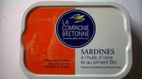 Mängden socker i Sardines à l’huile d’olive et au piment Bio