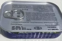 Mängden socker i Sardine à l'huile d'olive bio